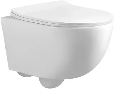 Унитаз подвесной Ceruttispa Orlter CT9739 безободковый, с сиденьем микролифт, белый