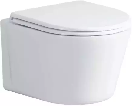 Унитаз подвесной Ceruttispa Santa Aria CT9666 безободковый, с сиденьем микролифт, белый