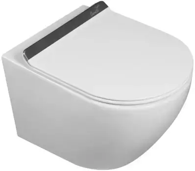 Унитаз подвесной Ceruttispa Sella Aria Plus CT9956 безободковый, торнадо, с сиденьем микролифт, белый