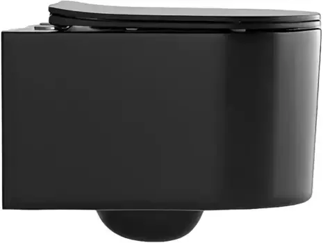 Унитаз подвесной Ceruttispa Tanaro Aria CT9238 безободковый, с сиденьем микролифт, черный матовый