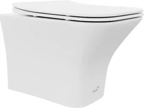 Унитаз подвесной Ceruttispa Vettore Aria CT9242 безободковый, с сиденьем микролифт, белый матовый