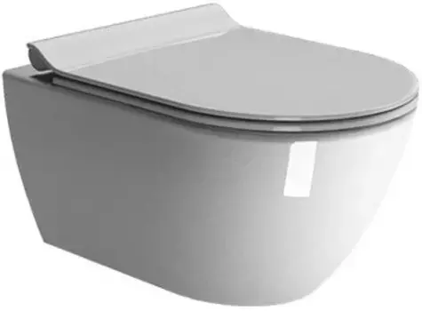 Унитаз подвесной GSI Pura 881611 безободковый, торнадо, белый глянец