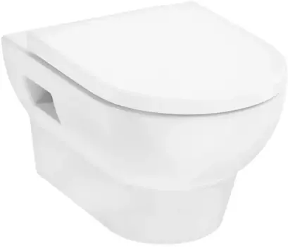 Унитаз подвесной Hansgrohe GladeLake S 60201450 безободковый, с сиденьем, белый глянец