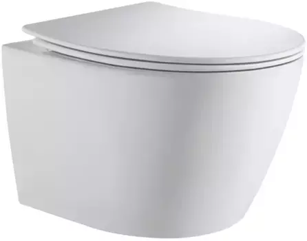 Унитаз подвесной Orange C07-150W безободковый, торнадо, с сиденьем микролифт, белый глянец