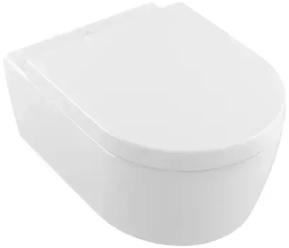 Унитаз подвесной Villeroy & Boch Avento 5656HR01 безободковый, с сиденьем микролифт, альпийский белый
