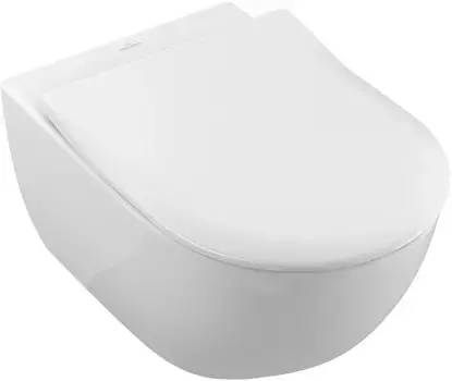 Унитаз подвесной Villeroy & Boch Subway 2.0 5614R2R1 безободковый, с сиденьем микролифт, альпийский белый