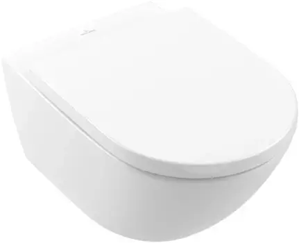 Унитаз подвесной Villeroy & Boch Subway 3.0 4670TSR1 безободковый, торнадо, с сиденьем микролифт, альпийский белый