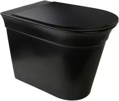 Унитаз приставной Migliore Monaco 32066 безободковый, черный матовый
