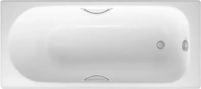 Ванна чугунная Delice Grace DLR230643R 170x70 см, с отверстиями под ручки, белый