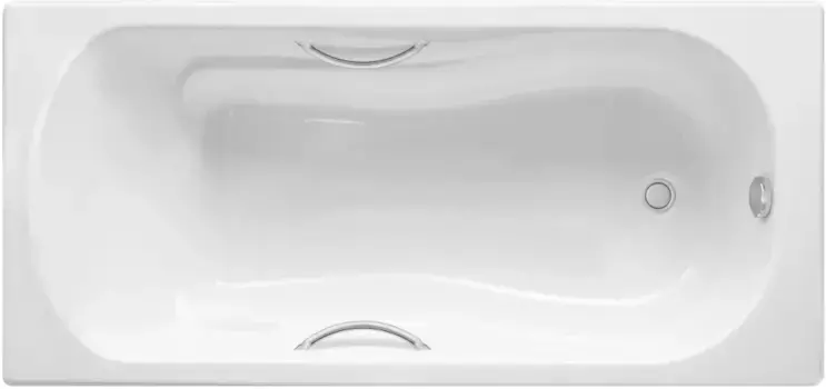 Ванна чугунная Delice Haiti Luxe DLR230637R 160x80 см, с отверстиями под ручки, белый