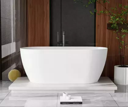 Ванна из литьевого мрамора 150x75 см Cezares RELAX CZR-RELAX-150-75-57-SSB