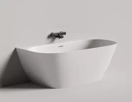 Ванна из литьевого мрамора 160x80 см Salini S-Stone Sofia Wall 102527M