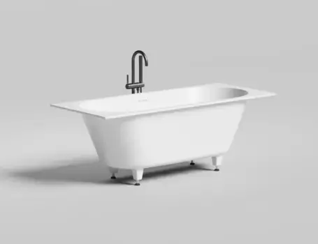 Ванна из литьевого мрамора 170,5x75,5 см Salini S-Stone Ornella Axis Kit 103523M