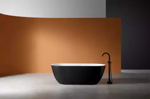 Ванна из литьевого мрамора 170x75 см Abber Frankfurt AM9941BW