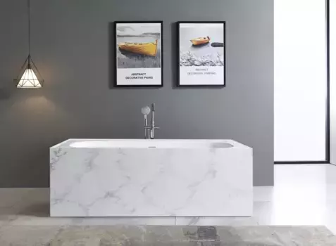 Ванна из литьевого мрамора 180x85 см Abber Blitz AS9501GB