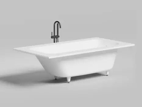 Ванна из литьевого мрамора 189x99 см Salini S-Stone Orlanda Kit Plus 102124M