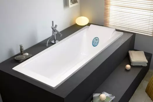 Ванна из литого мрамора 180х80 см Marmo Bagno Ницца с подголовником MB-NP180-80