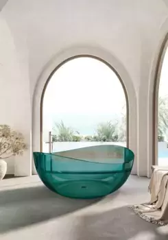 Ванна из полиэфирной смолы 150x150 см Abber Kristall AT9705Aquamarin