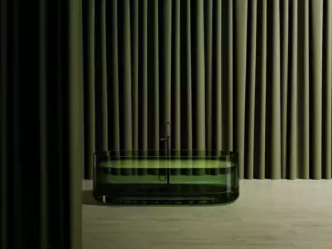 Ванна из полиэфирной смолы 170x75 см Abber Kristal AT9708Emerald