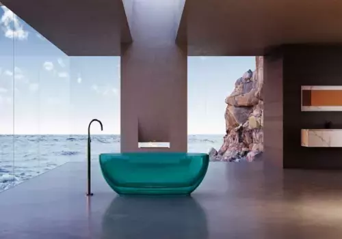 Ванна из полиэфирной смолы 170x75 см Abber Kristall AT9703Aquamarin