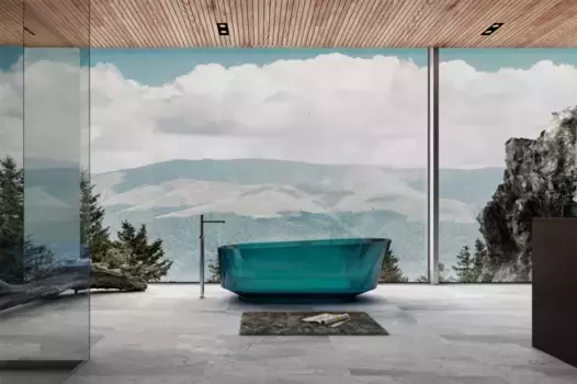 Ванна из полиэфирной смолы 170x80 см Abber Kristall AT9706Aquamarin