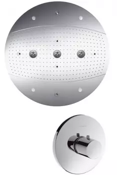 Верхний душ Hansgrohe Raindance Rainmaker Ø 600 мм Air 3jet, с подсветкой, ½’ 28404000