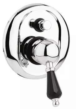 Встраиваемый смеситель для ванны хром, ручка Swarovski Nero Cezares Vintage VINTAGE-VDIM-01-Sw-N