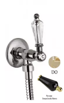 Запорный вентиль золото 24 карат, ручка Swarovski Nero Cezares Diamond DIAMOND-VL-03/24-Sw-N