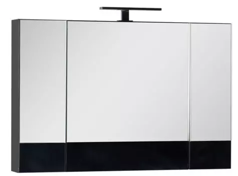 Зеркальный шкаф 100х67 см черный Aquanet Нота 00168879