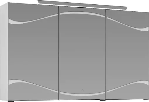 Зеркальный шкаф 100х70 см белый глянец Clarberg Due Amanti Due.04.10/W