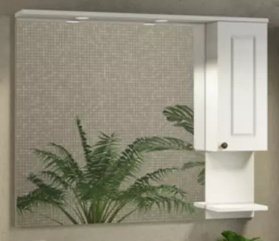 Зеркальный шкаф 100х82 см слоновая кость Comforty Севилья 00003132628