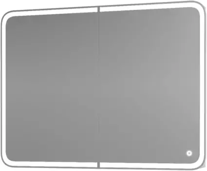 Зеркальный шкаф 100x80 см белый глянец Grossman Адель 2010004