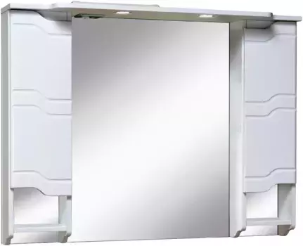 Зеркальный шкаф 105x80 см белый Runo Стиль 00000001119