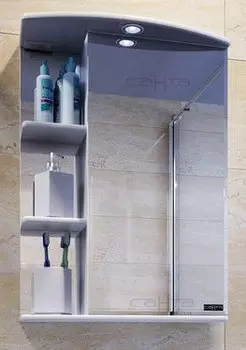 Зеркальный шкаф 40х70 см белый глянец Санта Ника 101083