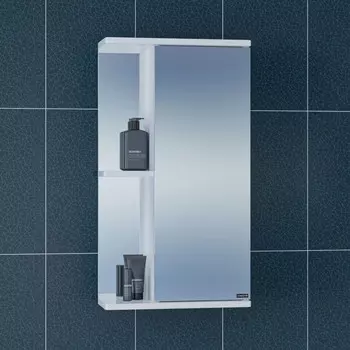 Зеркальный шкаф 41x70 см белый глянец Санта Ника 101081