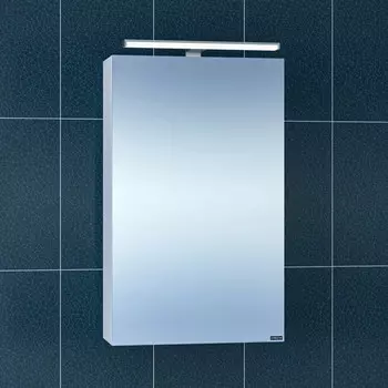 Зеркальный шкаф 45х73 см белый глянец Санта Стандарт 113014