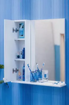 Зеркальный шкаф 47х70 см белый L Sanflor Карина H0000000804