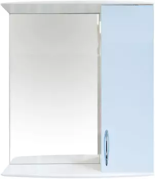 Зеркальный шкаф 50х70,1 см белый глянец/голубой глянец Orange Роса Ro-50ZSB