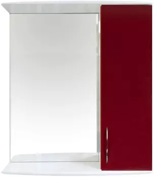 Зеркальный шкаф 50х70,1 см белый глянец/бордо глянец Orange Роса Ro-50ZSC