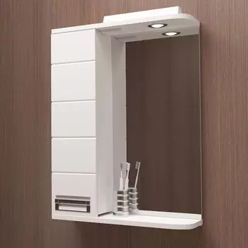 Зеркальный шкаф 50х72,6 см белый L Velvex Coletti zsCOL.50-21.11