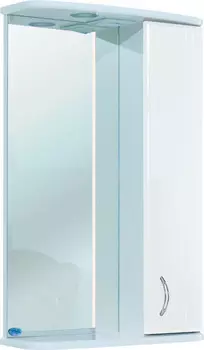 Зеркальный шкаф 50x72 см белый глянец R Bellezza Астра 4614906001014