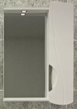 Зеркальный шкаф 50х76,8 см белый R Velvex Belvento Fly zsFLY.50-21.11