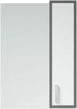 Зеркальный шкаф 50x70 см белый глянец/серый глянец R Corozo Спектр SD-00000708
