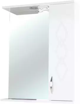 Зеркальный шкаф 50x72,2 см белый глянец R Bellezza Элеганс 4618606521018