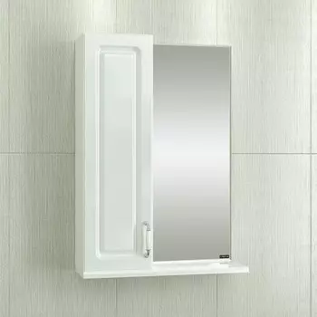 Зеркальный шкаф 51х72 см белый глянец Санта Верона 700277