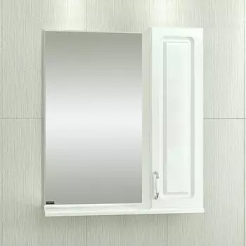 Зеркальный шкаф 51х72 см белый глянец Санта Верона 700278