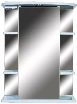 Зеркальный шкаф 55х72 см голубой глянец Orange Кларис KL-55ZSB