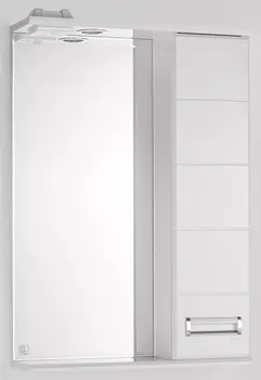 Зеркальный шкаф 55x83 см белый глянец Style Line Ирис ЛС-00000018