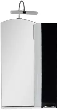 Зеркальный шкаф 55х89 см белый/черный Aquanet Асти 00180074