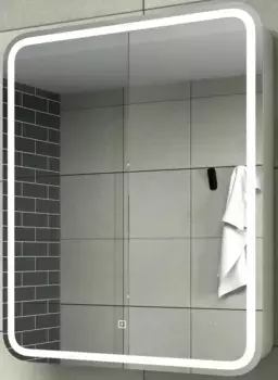 Зеркальный шкаф 55x80 см белый R Conti Elliott MBK016